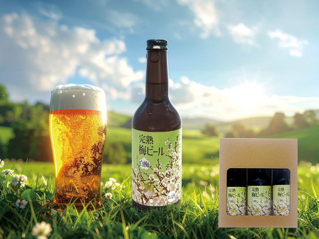 【数量限定】完熟梅ビール 白梅 330ml×3本セット クラフトビール